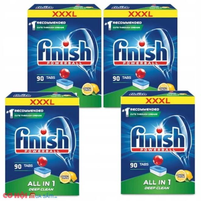 Viên rửa bát Finish All-In-1 (6 tính năng) hộp 90 viên + Tặng viên Finish dùng thử