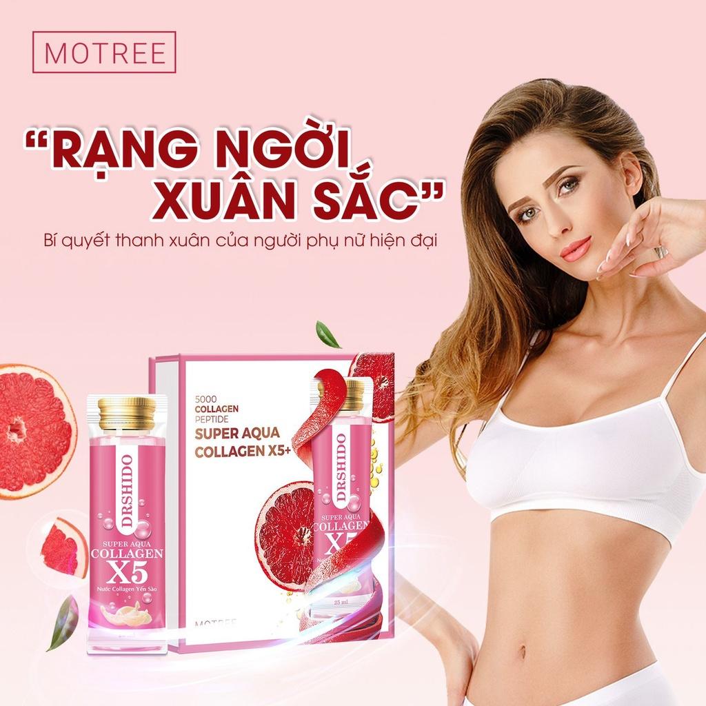 Nước Collagen Yến Sào Motree Super Aqua Collagen X5 1 HỘP 10 gói