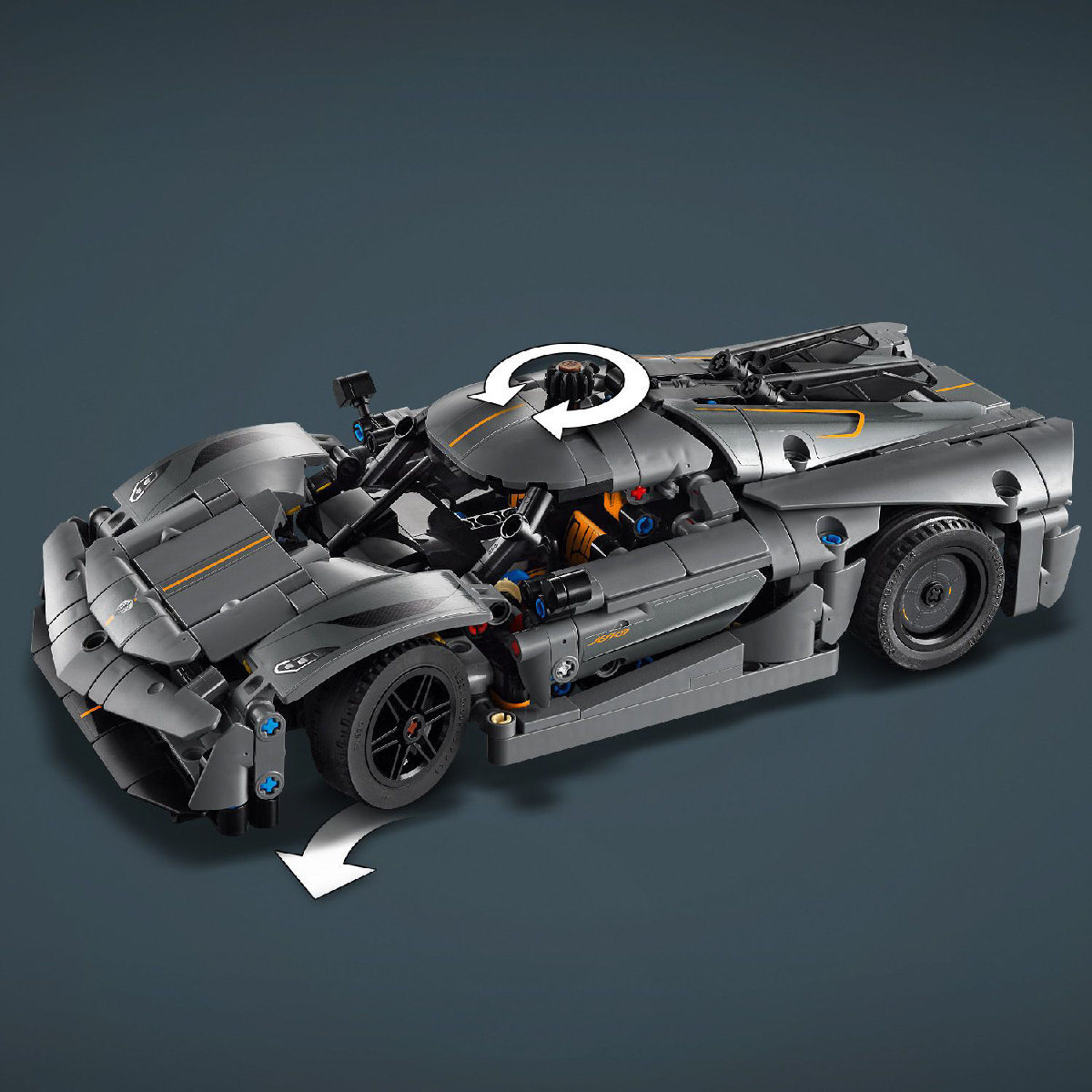Đồ Chơi Lắp Ráp Xe Thể Thao Koenigsegg Jesko Absolut Màu Xám Lego Technic 42173 (801 Chi Tiết)