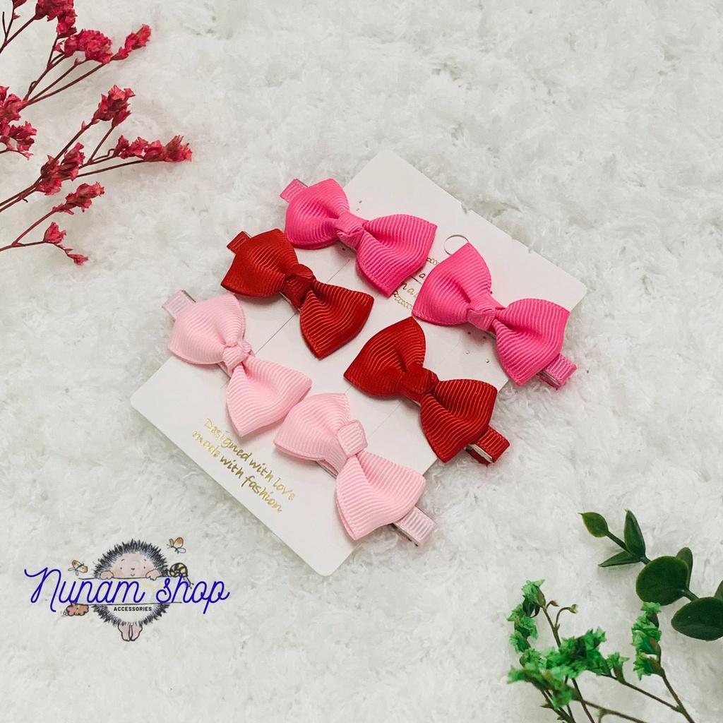 Set6 - kẹp nơ theo màu phối đồ siêu dễ thương-Nunam shop