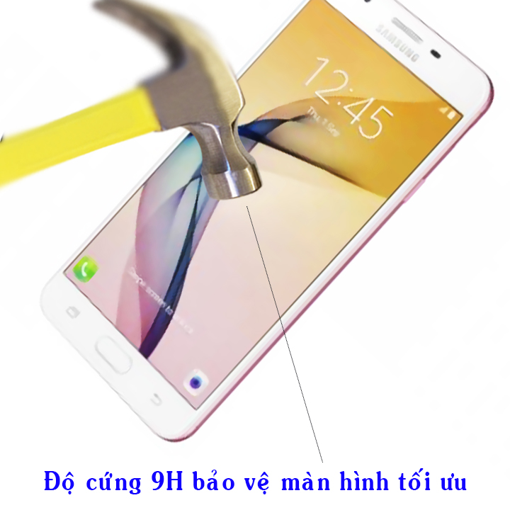 Kính Cường Lực Cho Samsung Galaxy J7 Prime - Full Màn Hình - Màu Trắng - Hàng Chính Hãng