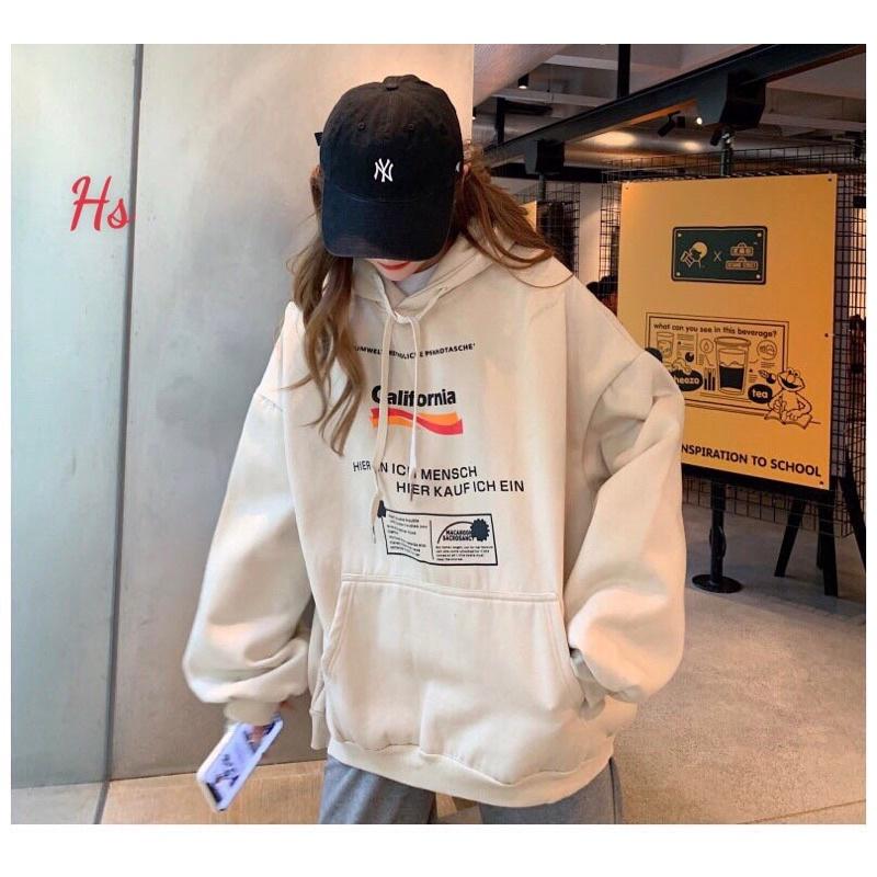 ÁO HOODIE NỈ  GIẢM 3K (Nhập Mã SHOPA3N)PHỐI THÂN 2 MÀU UGH