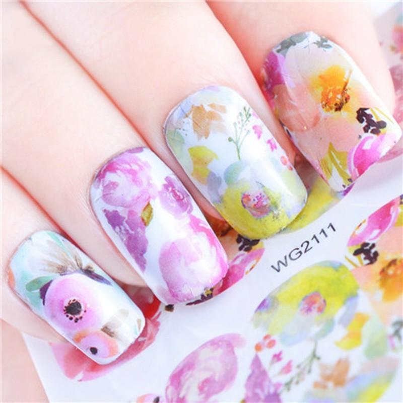 Decal Dán Móng Nghệ Thuật Họa Tiết Nhiều Màu Sắc