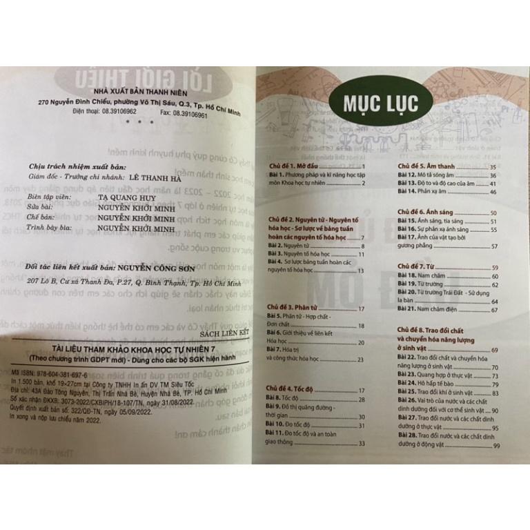 Sách - Tài liệu tham khảo Khoa học tự nhiên 7