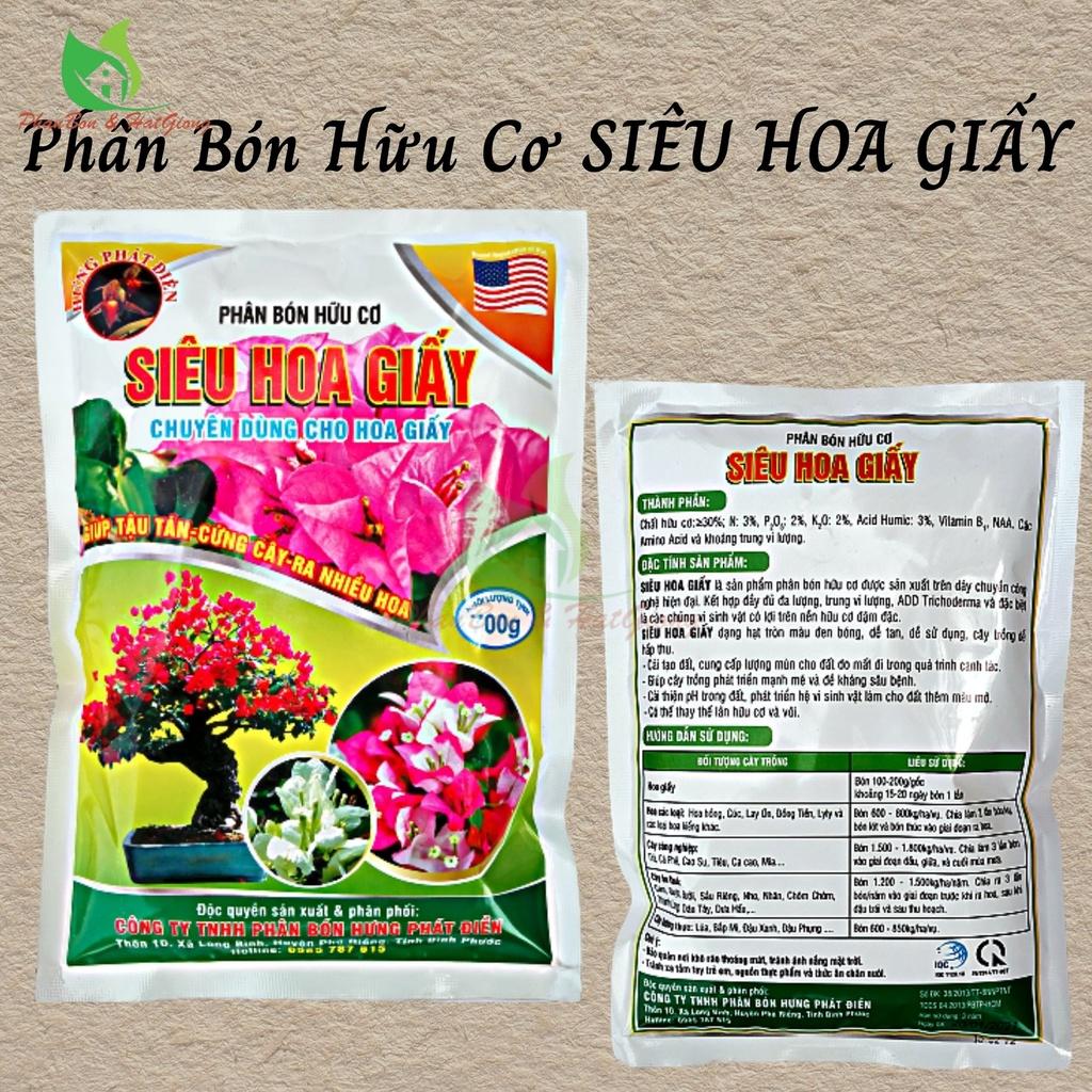 Phân Bón Hữu Cơ SIÊU HOA GIẤY Phân Bón Chuyên Dùng Cho Hoa Giấy Gói 700g - Shop Phân Bón và Hạt Giống