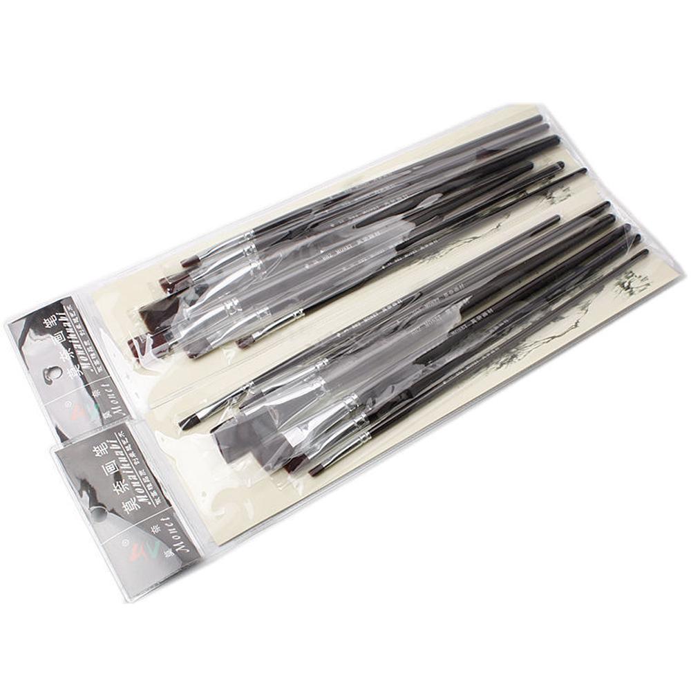 Bộ 6 cọ vẽ đầu phẳng chuyên nghiệp sơn dầu Acrylic cho nghệ thuật vẽ