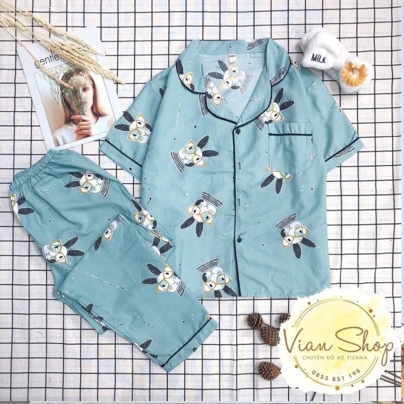 Bộ đồ pijama Bộ Đồ Ngủ Mặc Nhà Kate Thái Cộc Đùi Hoạ Tiết Dễ Thương