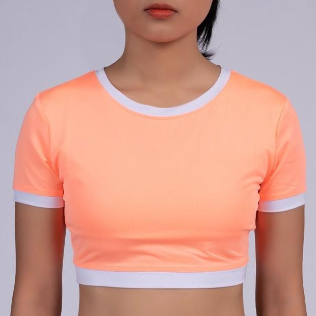 Áo Croptop Thể Thao Tập Gym Nữ Viền Trắng