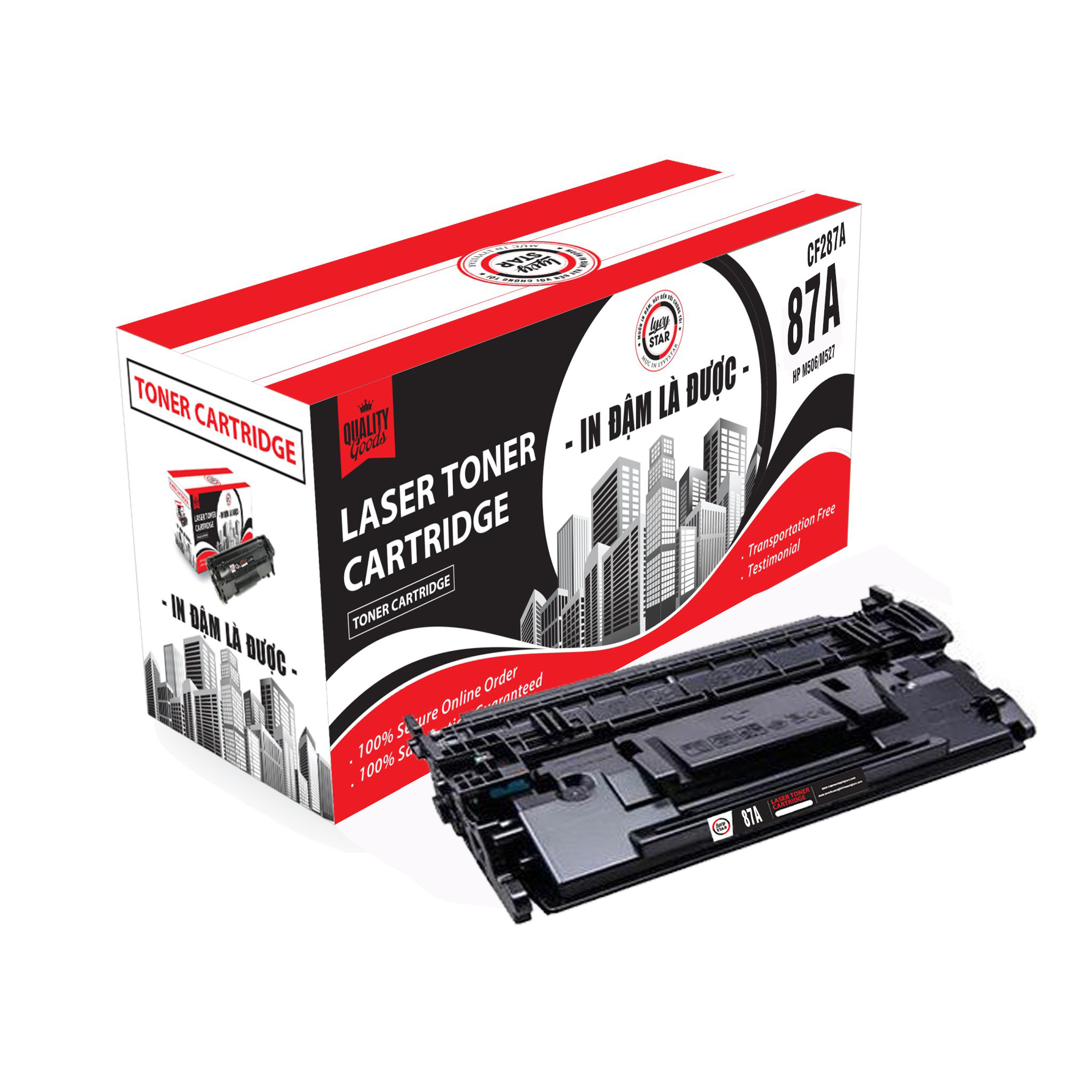 Mực in Lyvystar Laser đen trắng 87A dùng cho máy HP M506X - Hàng chính hãng