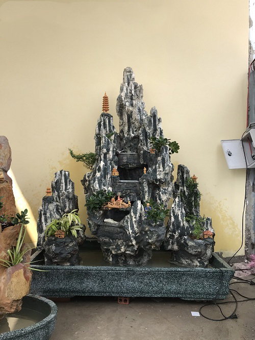 Hòn Non Bộ 80cm - Trang Tri Bể Cá, Nhiều Chi Tiết Tinh Tế-Tỉ Mỉ