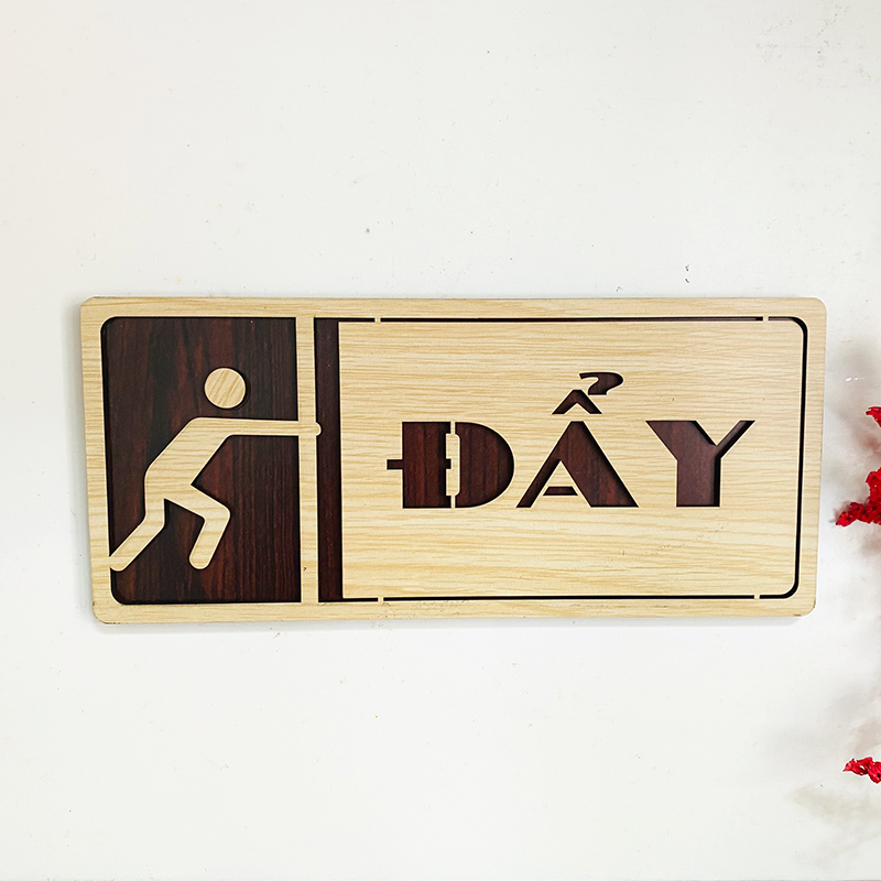 Bảng Gỗ Decor Push – Pull, Kéo - Đẩy dán cửa ra vào sang trọng, độc đáo – PP8