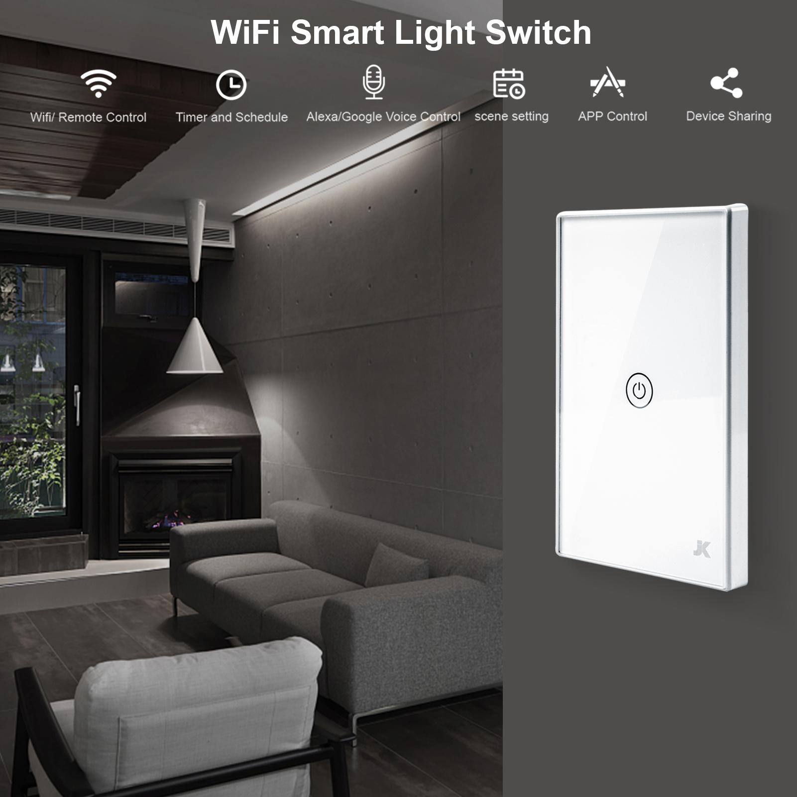 Công tắc đèn thông minh WiFi với tắc điều khiển từ xa bằng giọng nói Chức năng hẹn giờ Tương thích với Google