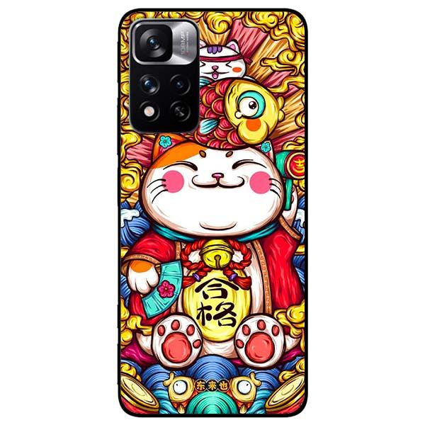 Ốp lưng dành cho Xiaomi Redmi Note 11 5G / Note 11 Pro 5G / Note 11 Pro Plus 5G - Mèo Đội Cá