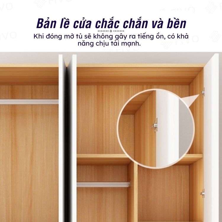 Tủ Đựng Quần Áo Gỗ MDF FIVO FC01 Cửa Mở 3 Cánh Ngang 1m2 Phong Cách Hàn Quốc Dễ Dàng Lắp Ráp - Chính Hãng