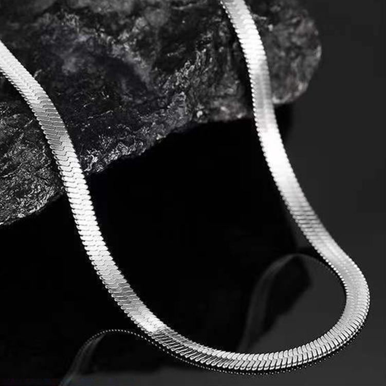 Dây Chuyền Xương Rắn Thép Titan, Thời Trang Và Tối Giản, Dành Cho Nam, Phụ Kiện Hip-Hop, Dây Chuyền