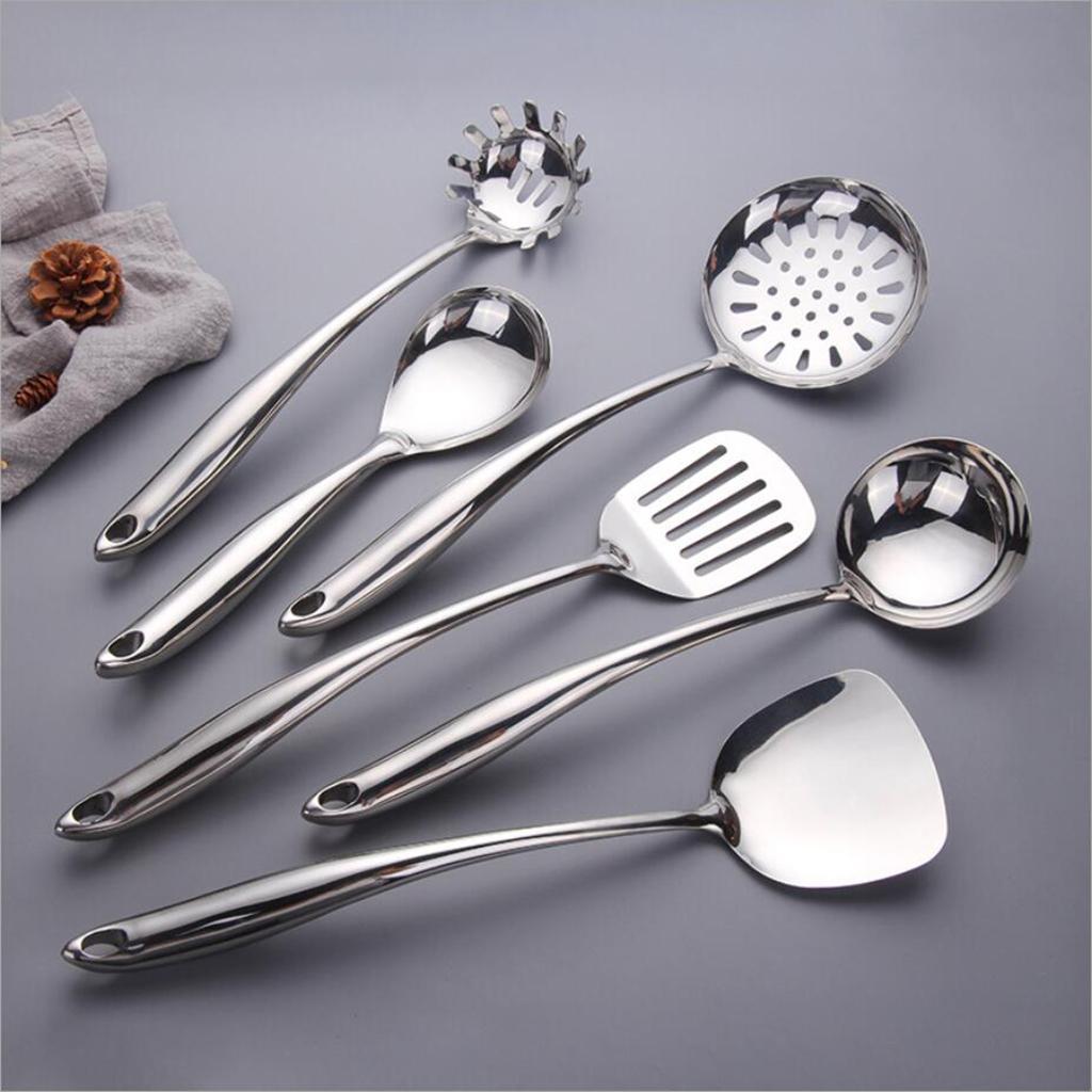 Stainless Steel Kitchen Cooking Utensils Spoons Ladle Skimme Colander
