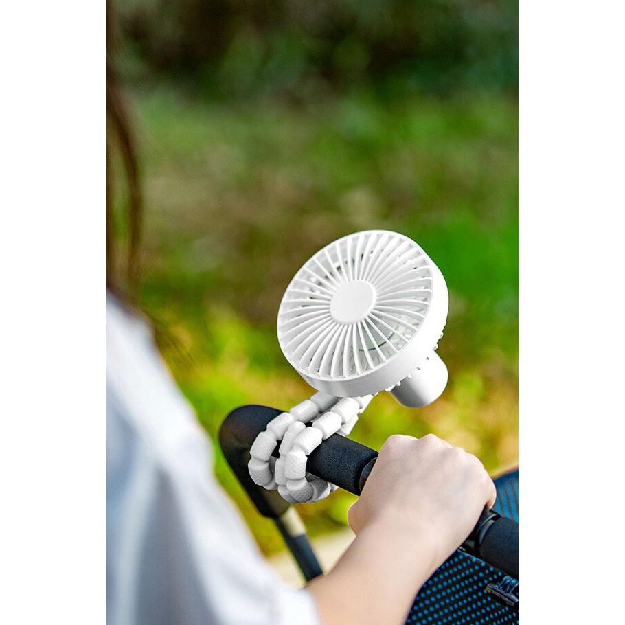 Quạt mini tích điện dành cho Tripod Fan 3 chân xoắn - cầm tay - sạc điện dự phòng - để bàn - Pin Sạc 1800mAh - GXZ-F1010