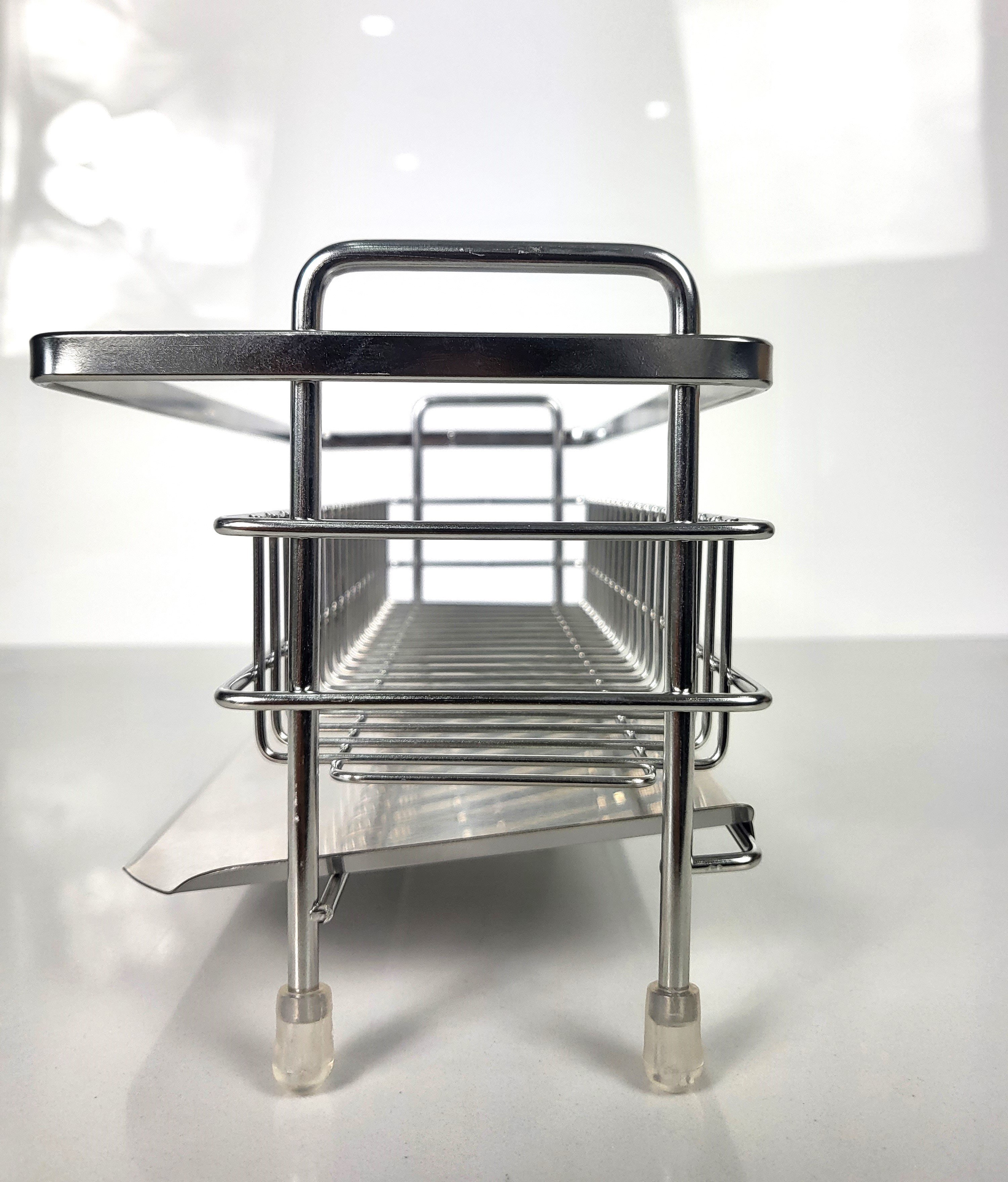 Kệ Đựng dụng cụ Rửa Chén 304 WIDE RACK Kèm Hộp nhựa + Khay inox