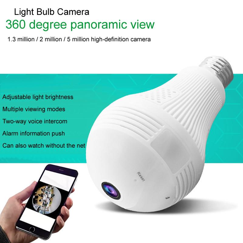 Máy quay video 360 độ Panorama 1.3 - 2 - 5 triệu pixel bóng đèn với điểm nóng WiFi WiFi Mobile Phone Mobile Bundle