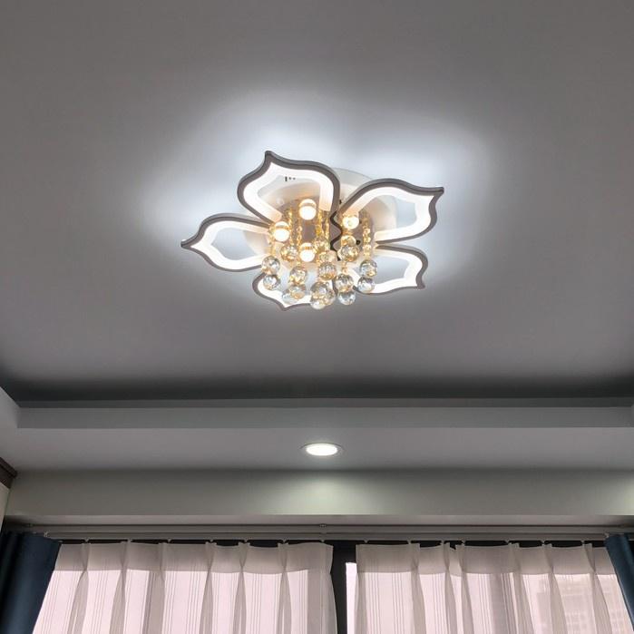 Đèn ốp trần 5 cánh hiện đại với 3 chế độ ánh sáng trang trí nội thất hiện đại .