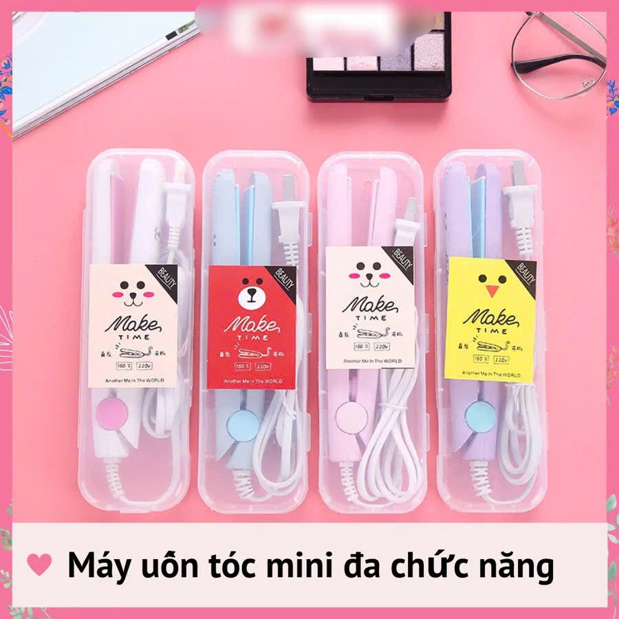Phụ kiện tóc -Dụng cụ tạo  kiểu  tóc  đa năng  mini có hộp ,   nhỏ gọn tiện lợi khi đi du lịch