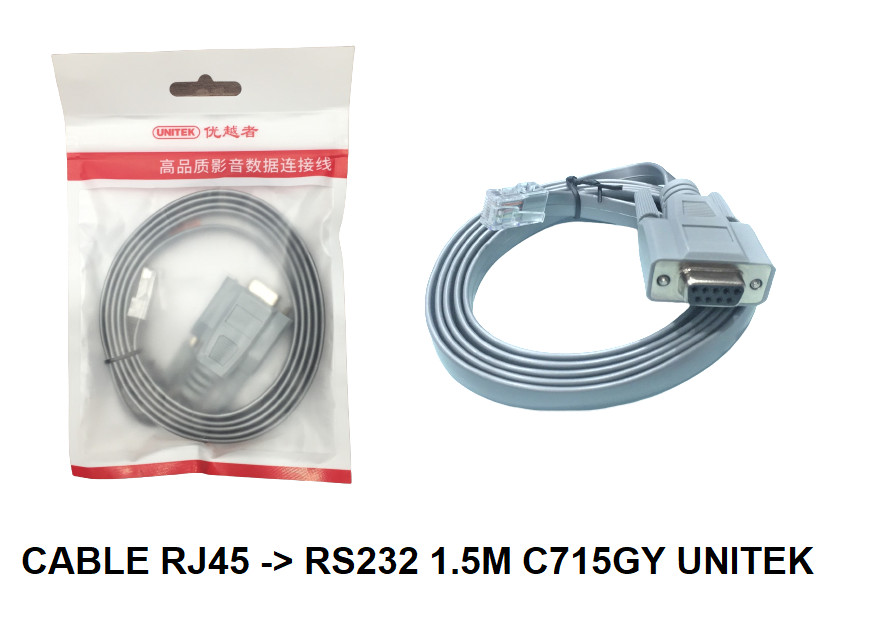 Dây chuyển đổi RJ45 To RS232 Unitek C715GY - Hàng chính hãng