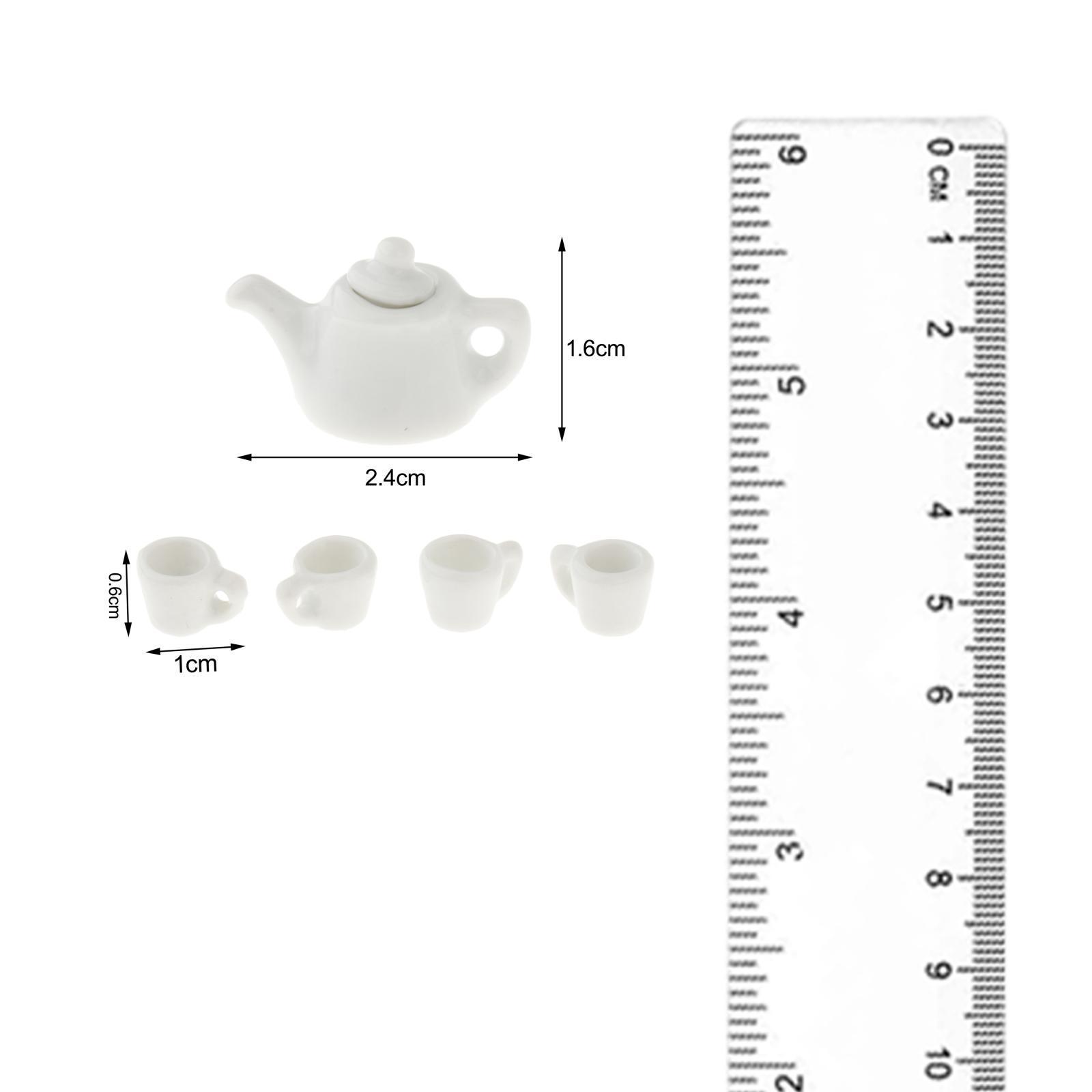 Dollhouse Miniature Tea Set Mini Furniture Toys for Mini Kitchen Photo Props