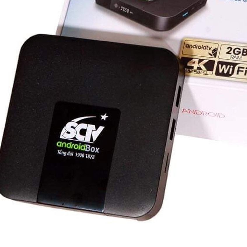 SCTV Android Box Cao cấp - Remote Voice Search ( điều khiển bằng giọng nói 1 chạm, Bluetooth, 4K) - Giải trí không giới hạn, xem truyền hình cực đỉnh - Hàng chính hãng