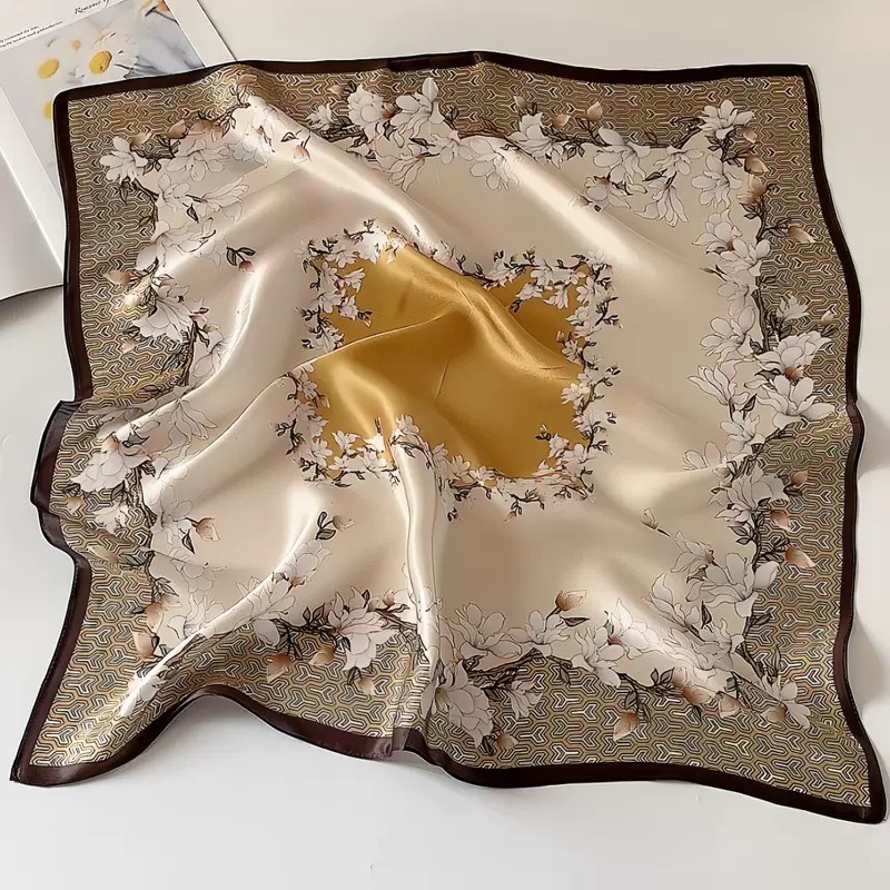 KHĂN QUÀNG CỔ LỤA HÌNH VUÔNG SANG TRỌNG THỜI TRANG MÃ 04