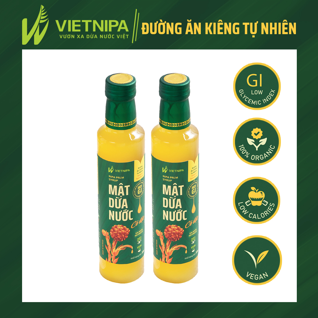 Combo 2 mật ăn kiêng Vietnipa từ dừa nước 375gr