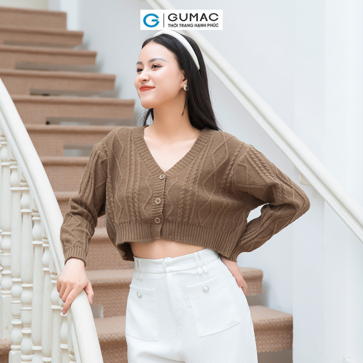 Áo cardigan phối layer thời trang GUMAC AD10048