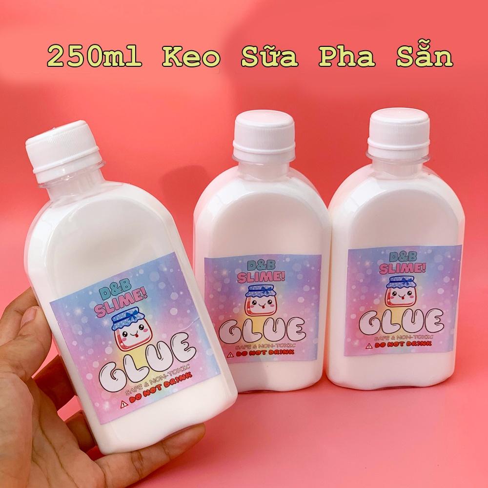 Combo 750ML Keo Trong, Keo Sữa, Dung Dịch Làm Đông (Activator) Nguyên Liệu Làm Slime