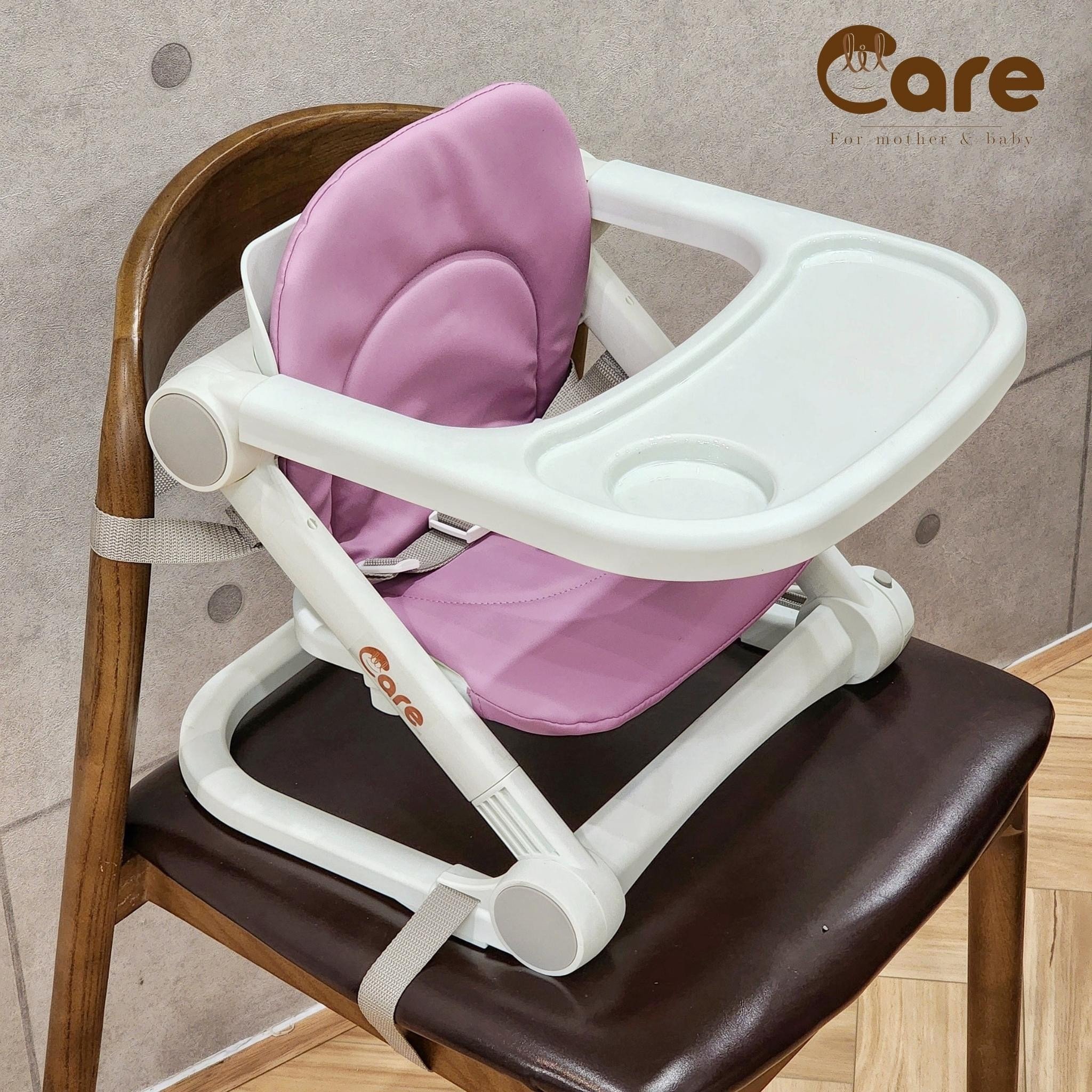 Ghế ăn dặm gấp gọn đa năng Lilcare, chất liệu nhựa PP chịu lực tốt, chống nước tối ưu, an toàn cho bé