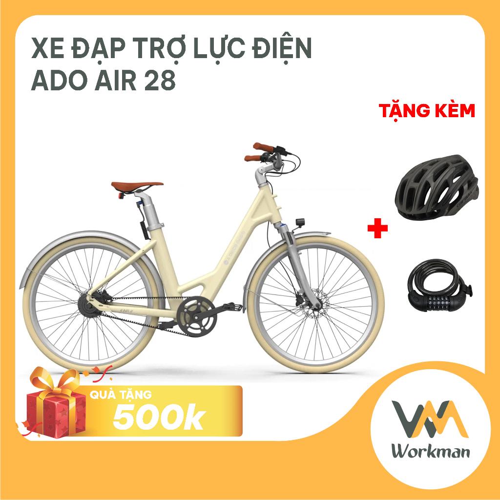 Xe Đạp Trợ Lực Điện Ado Air 28 - Xe Đạp Dạo Phố - Truyền Động Bằng Đai Carbon