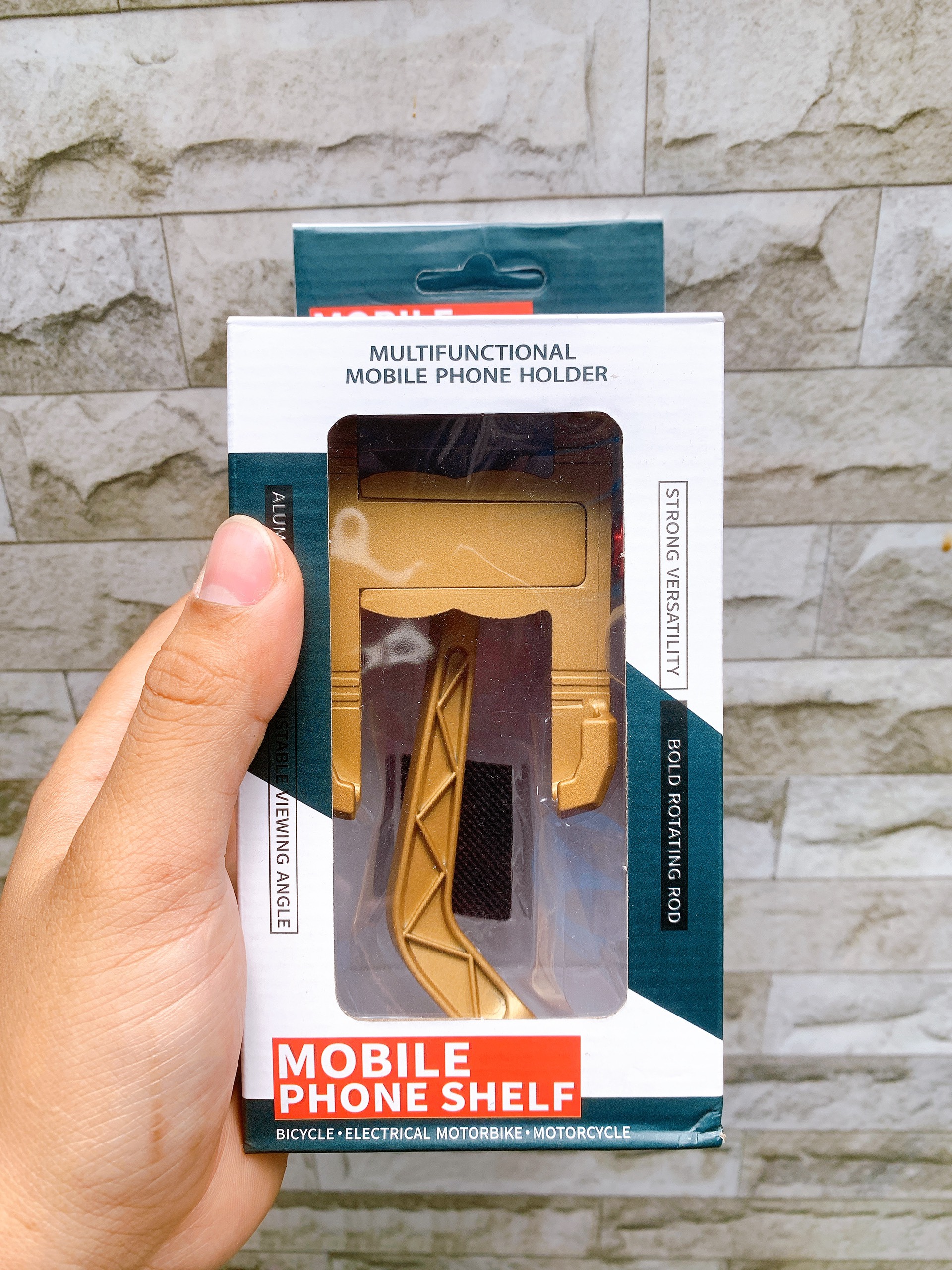 [Mẫu Mới]Gía Đỡ, Kẹp Điện Thoại MOBILE PHONE SHELF Kiểu Chân Gương Hợp Kim Nhôm Cao Cấp Chống Rung, Chống Cướp Giật Điều Chỉnh Xoay Ngang Dọc 360 Độ[Gía Đỡ,Kẹp