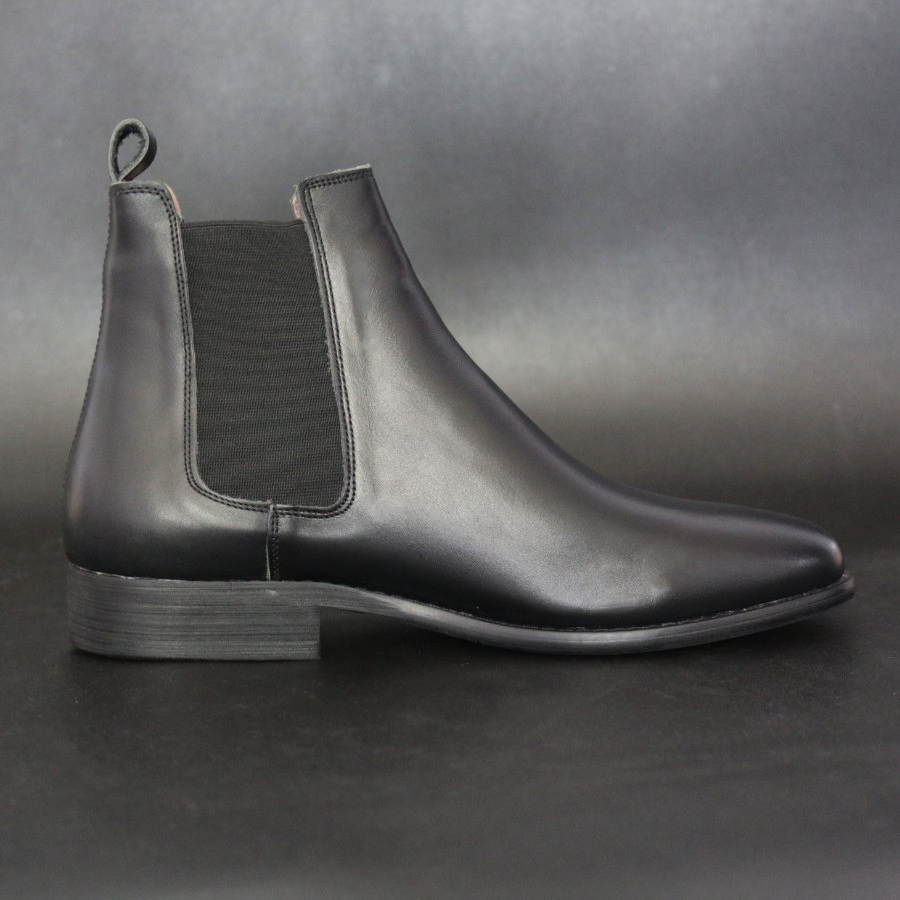 Chelsea boots da bò handmade VietNam phiên bản mũi tròn