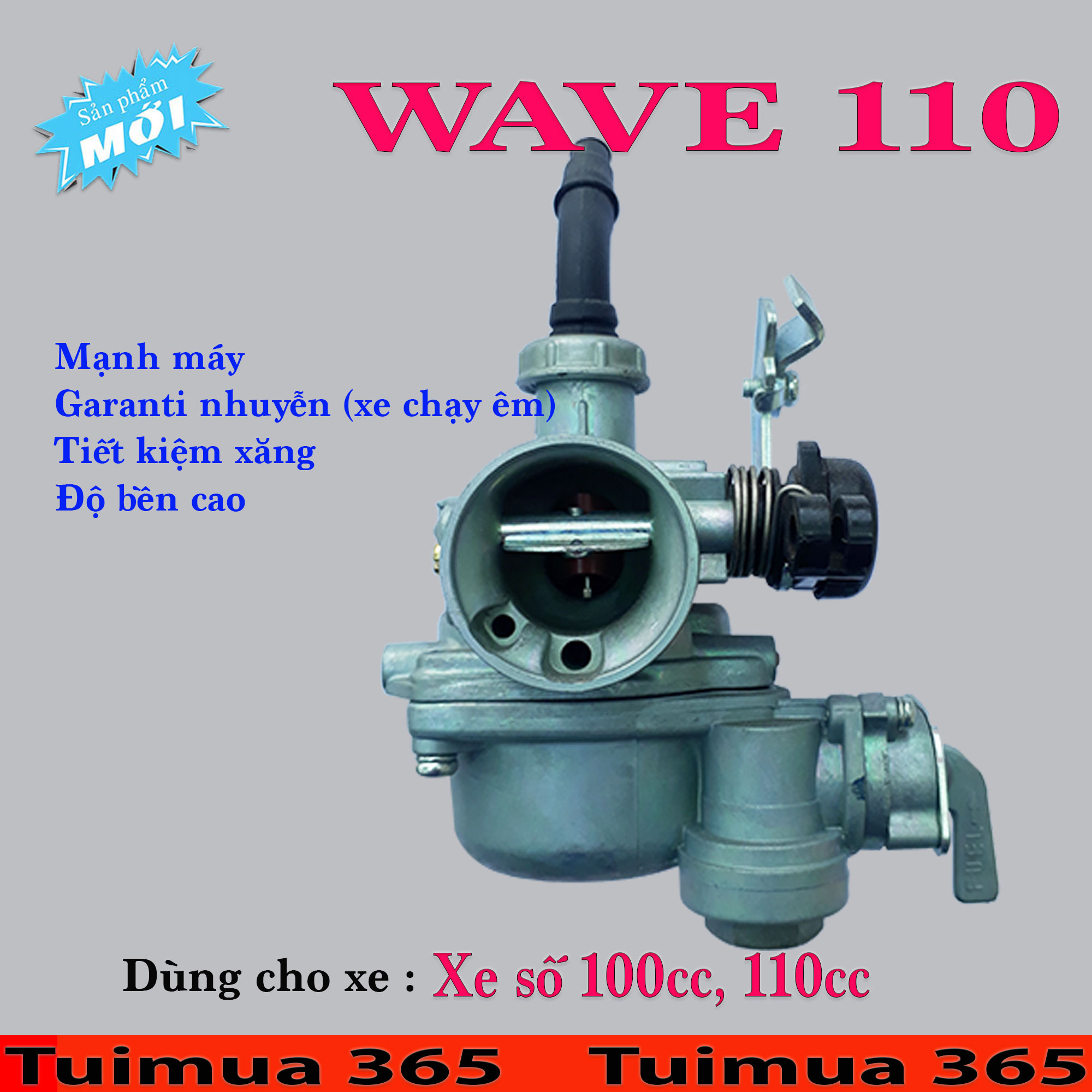 Bình Xăng Con (Bộ Chế Hòa Khí ) dùng cho xe Wave 110 - Wave nhỏ