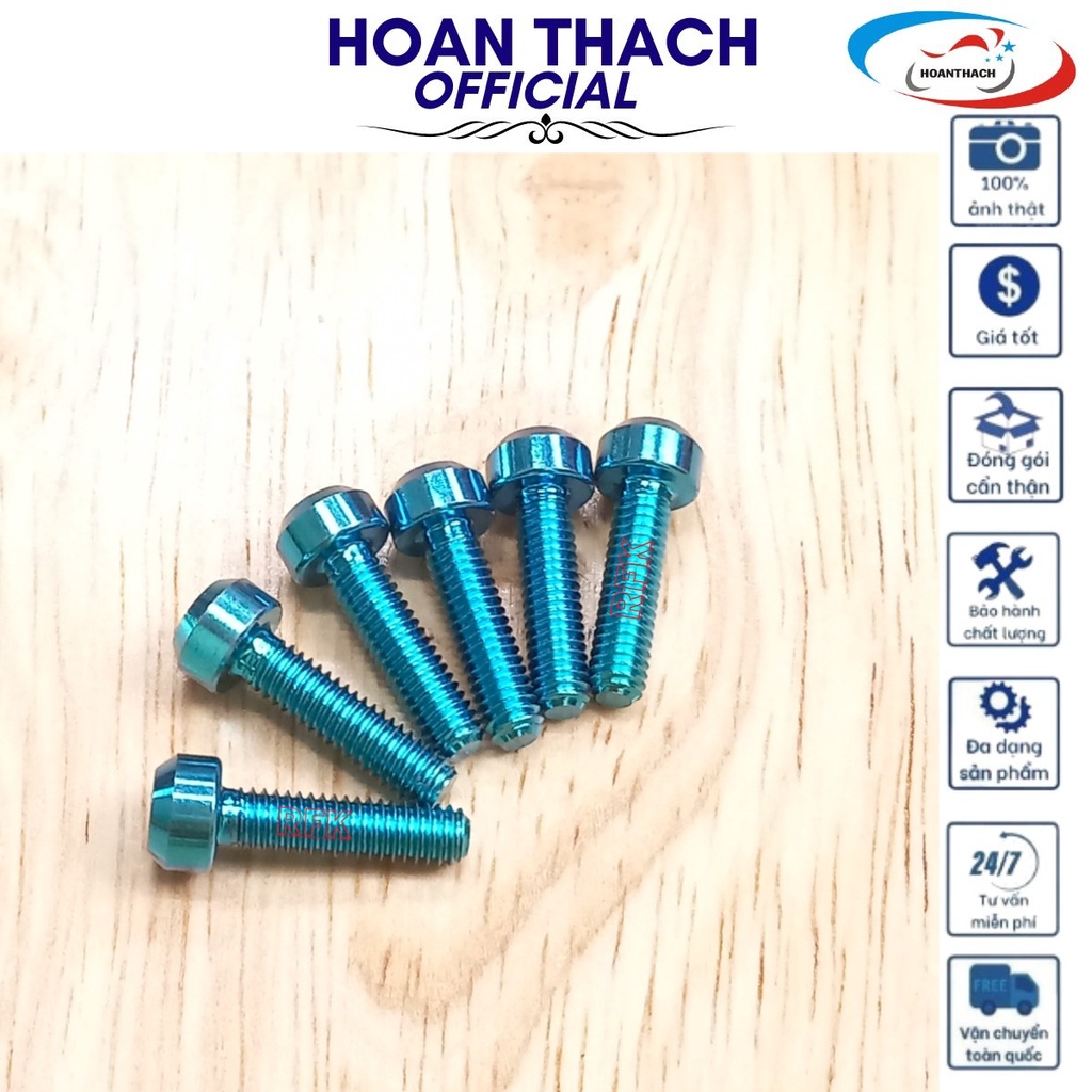 Ốc Gr5 Titan 4L15 Đầu Trụ Nắp Dầu Màu Xanh Lục Bảo Dùng cho nhiều dòng xe , SP012410 (giá 1 con)