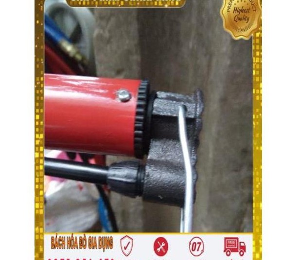 BƠM TAY XE DẠP XE MÁY LOẠI TỐT,MÀU ĐỎ, CÓ BÁN KÈM DÂY BƠM RÒI