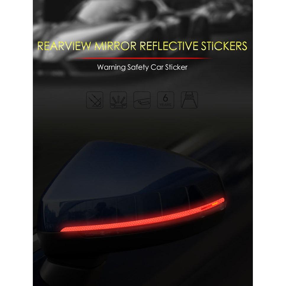 Decal Tem Dải Màu Phản Quang Dán Gương ô Tô Ms-302