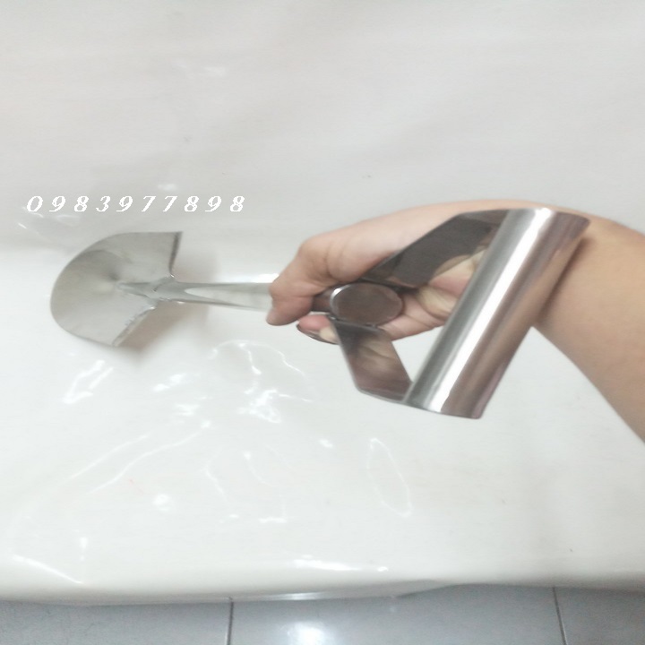 XẺNG INOX 304 CÁN CÓ TAY CẦM.