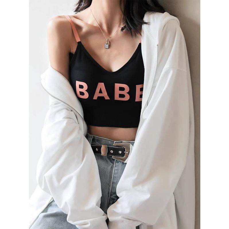 M38. Áo bra 2 dây BABY cá tính tập gym yoga, áo nữ kiểu 2 dây croptop BaBy siêu đẹp (có sẵn - miễn ship)