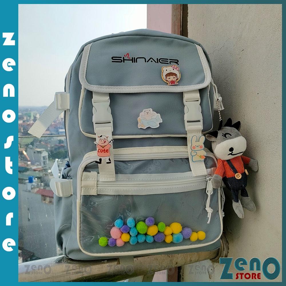 Balo thời trang ZnB223, balo trong suốt nhiều ngăn