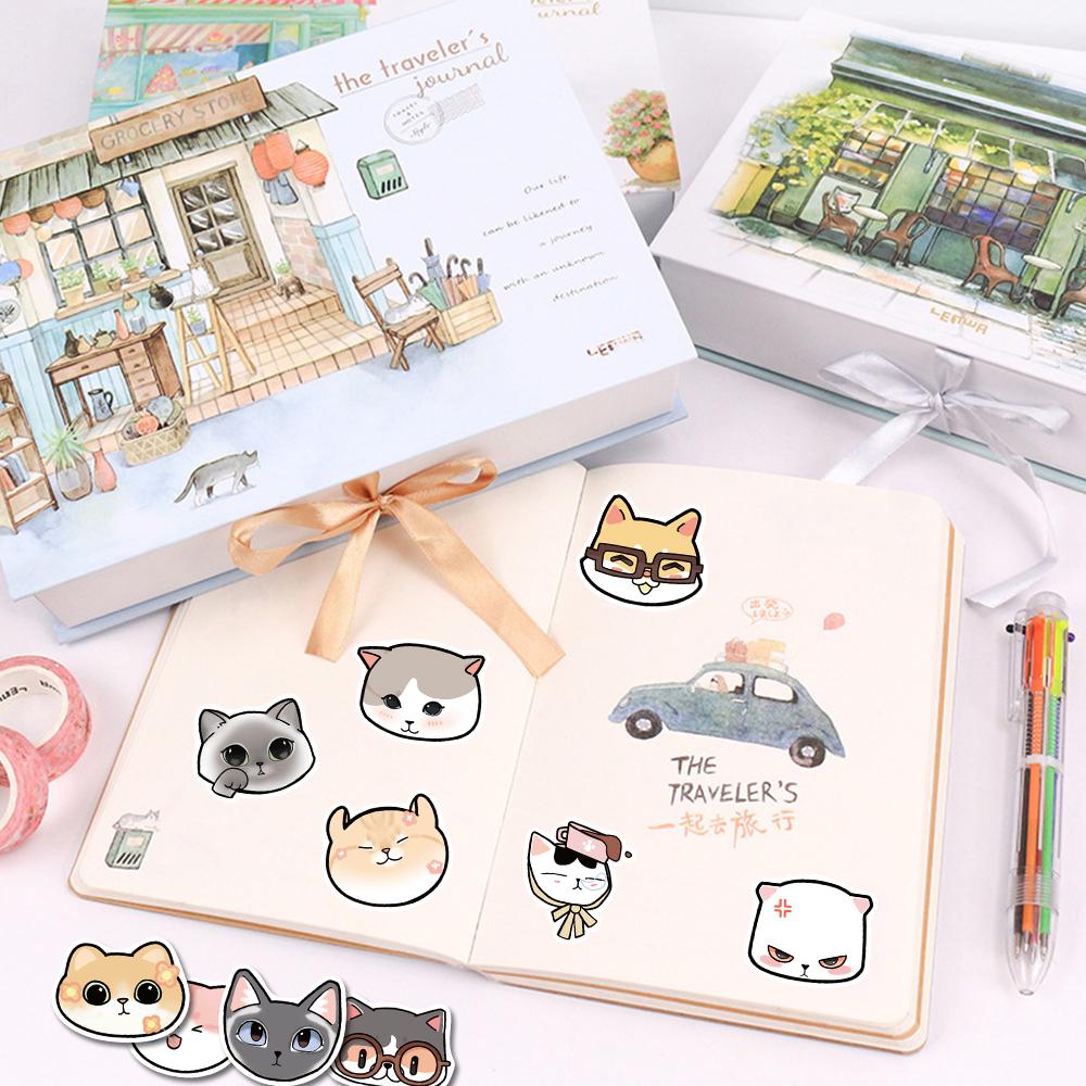 Sticker mèo cute hoạt hình cute trang trí mũ bảo hiểm,guitar,ukulele,điện thoại,sổ tay,laptop-mẫu S31