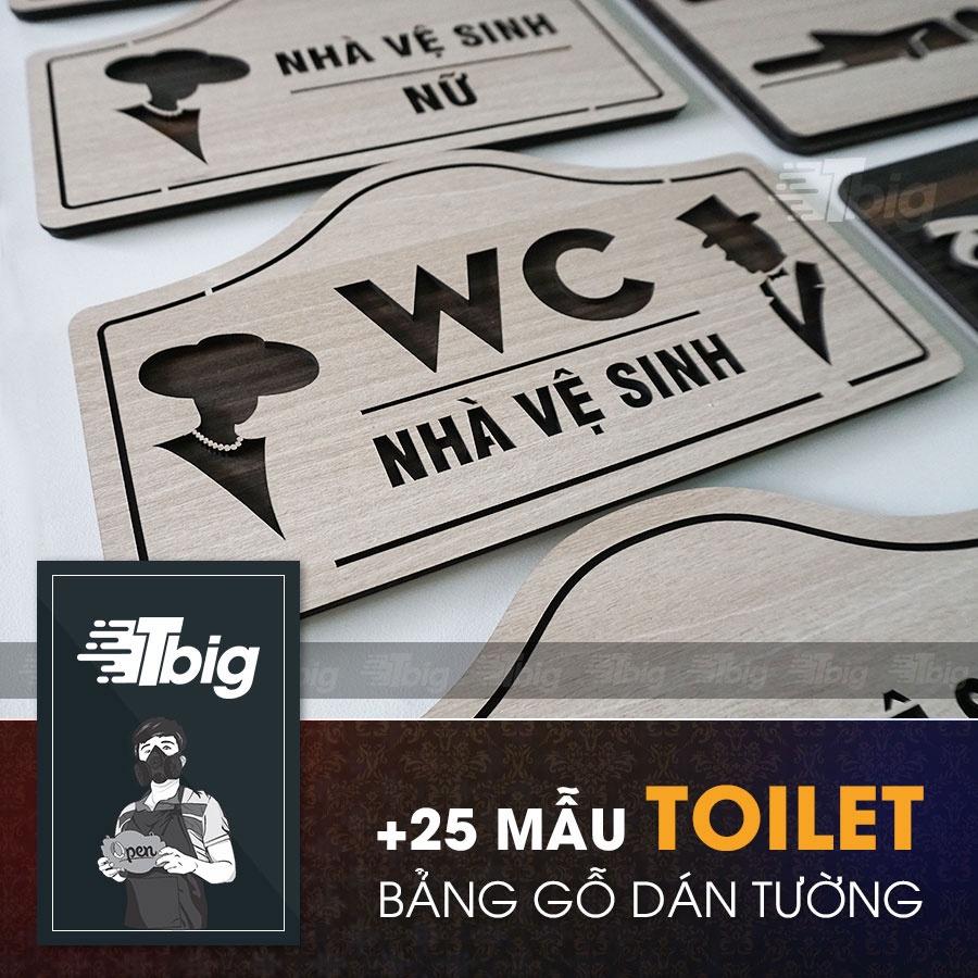 20 mẫu bảng toilet gỗ dán cửa Nhà vệ sinh - restroom - wc - women men - nam nữ