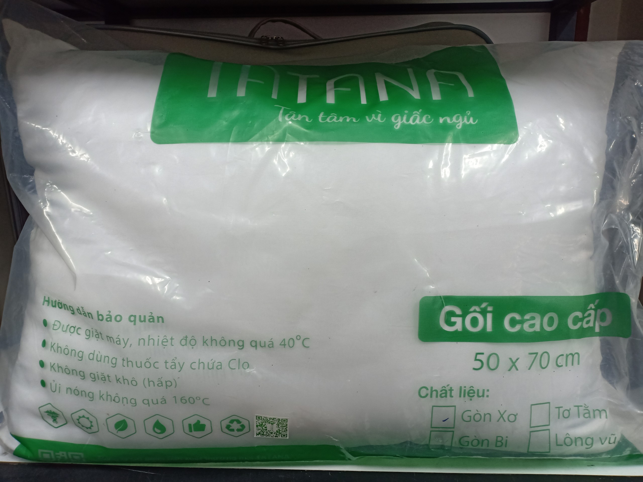 Gối Nằm Gòn TATANA Cao Cấp  kích thước 50x70cm