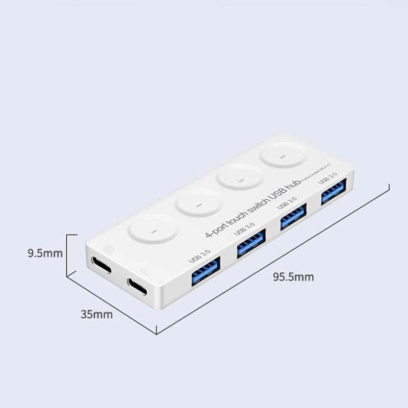 HUB USB 3.0 công tắc On/Off có đèn LED cho máy tính