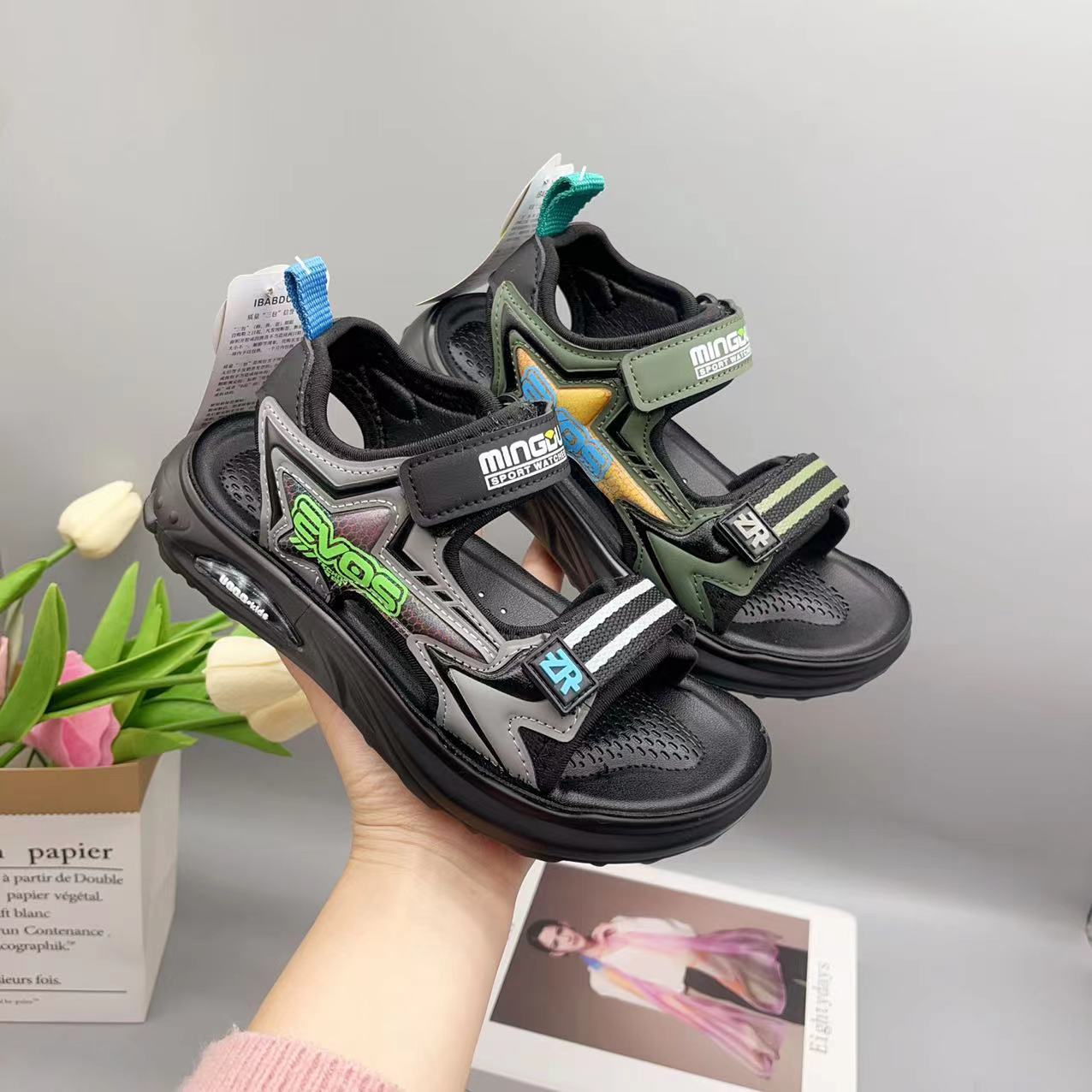 Giày Sandal quai hậu cho bé, giày thể thao siêu nhẹ, êm nhẹ chống trơn  – GSD9137