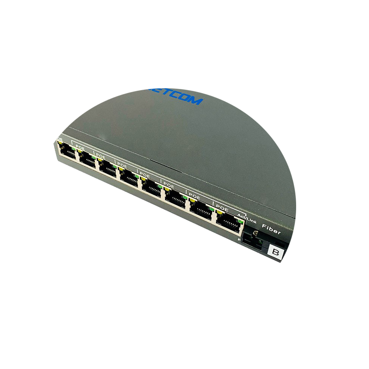 Bộ chuyển đổi quang điện  POE 8xJ45 10/100M kèm cổng  SC 1 sợi GNETCOM GNC-6108FE-25B - Hàng Chính hãng