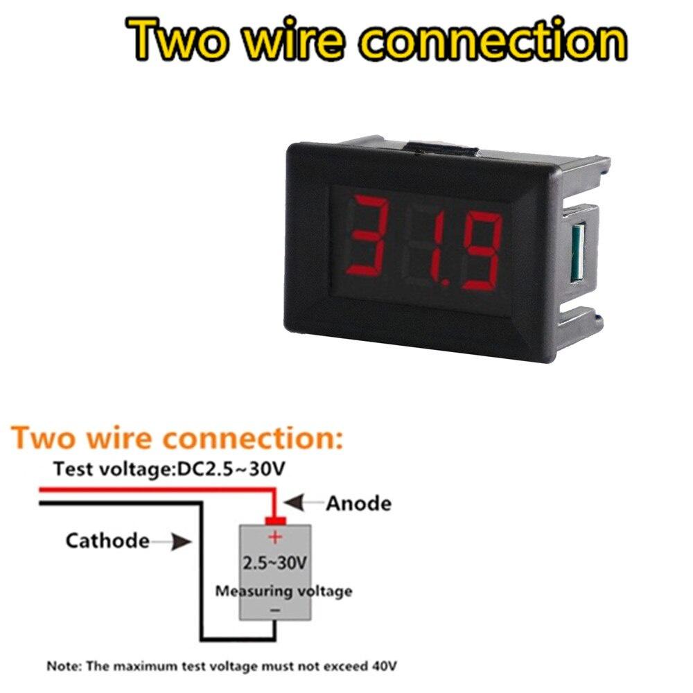 Mini Digital Voltmeter Ammeter DC 100V 10A Voltmeter Current Meter Tester Blue+Red Dual LED Display